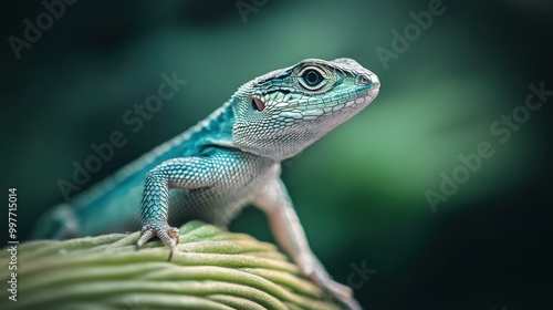 Experience the intricate patterns of a lizard in stunning macro photography