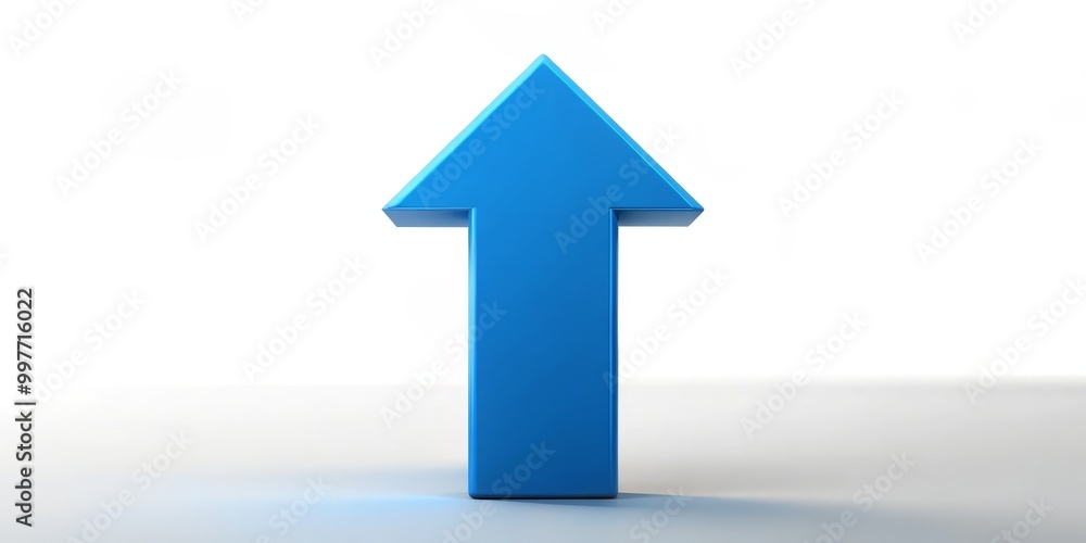 Optimistic Progress Vibrant Blue Upward Arrow on White Background - Minimalist Conceptual Design for Growth and Direction in Marketing and Presentations Optimistic Progress Vibrant Blue Upward Arrow on White Background - Minimalist Conceptual Design for Growth and Direction in Marketing and Presentations