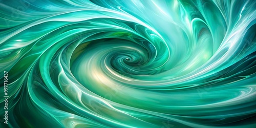 Spectral Whirlwind Mesmerizing Swirling Vortex of Turquoise and Teal, Abstract Digital Artwork for Design, Meditation, and Creativity - Mystical Energy Concept