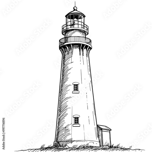 Lighthouse Coloring Pages for kids, Lighthouse vector