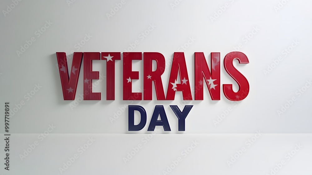 A patriotic Veterans Day design featuring a waving American flag with splattered red paint accents on a white background. The text A patriotic Veterans Day design featuring a waving American flag with splattered red paint accents on a white background. The text