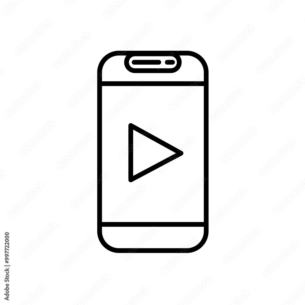 Technology Icon Vertical Streaming Video Technology Icon Vertical Streaming Video