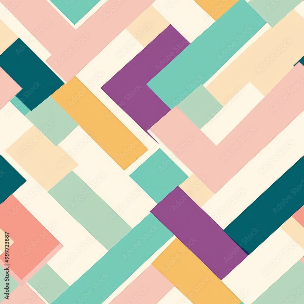 Seamless Pattern Of Pastel Chevron Lines Seamless Pattern Of Pastel Chevron Lines