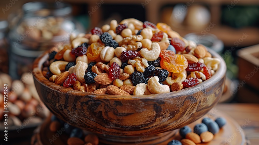 A Bowl of Mixed Nuts and Dried Fruits A Bowl of Mixed Nuts and Dried Fruits