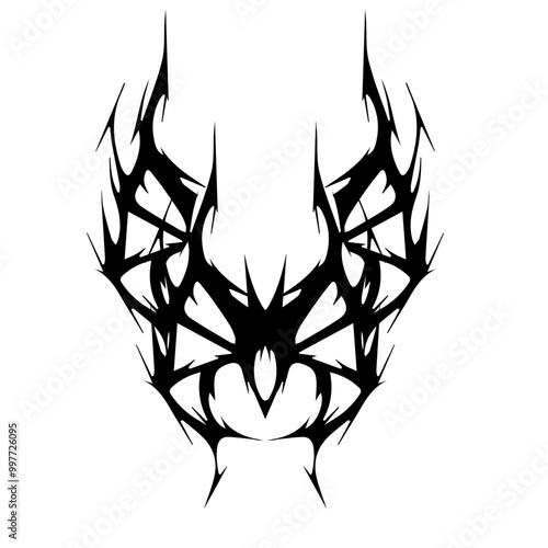 futuristic abstract cybersigilism icon