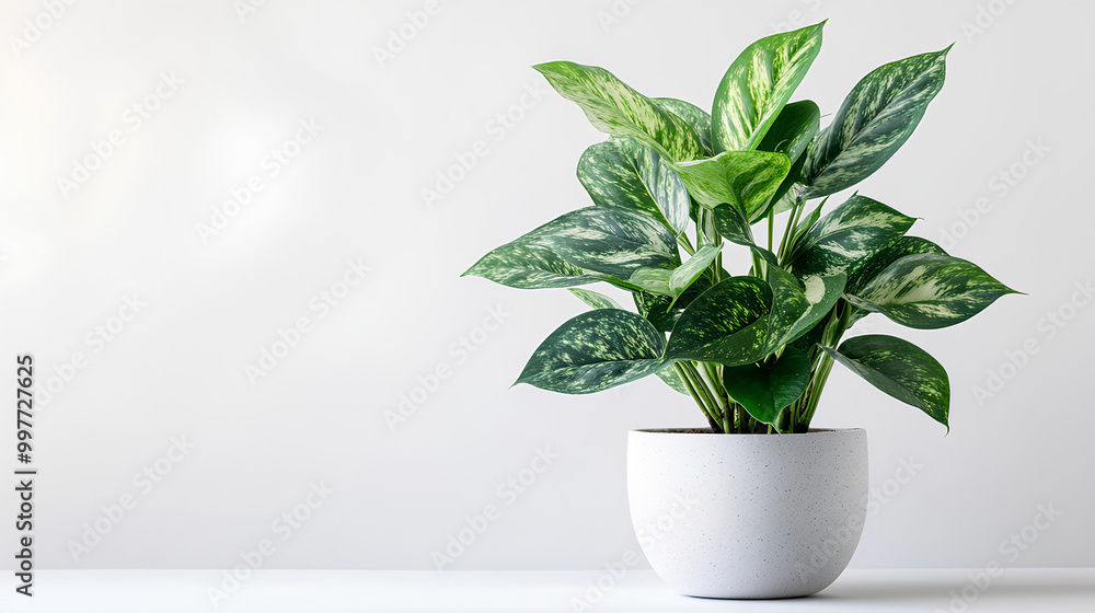 Modern indoor plant isolate on white background Modern indoor plant isolate on white background