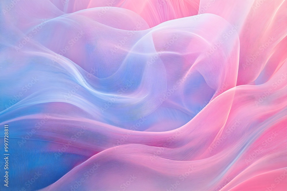 Obraz premium Soft Abstract Flowing Pastel Lines in Motion