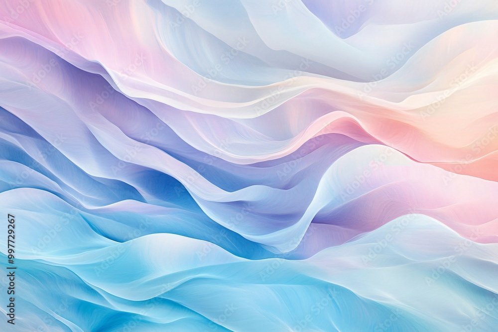 Soft Pastel Waves in Abstract Flowing Patterns Soft Pastel Waves in Abstract Flowing Patterns