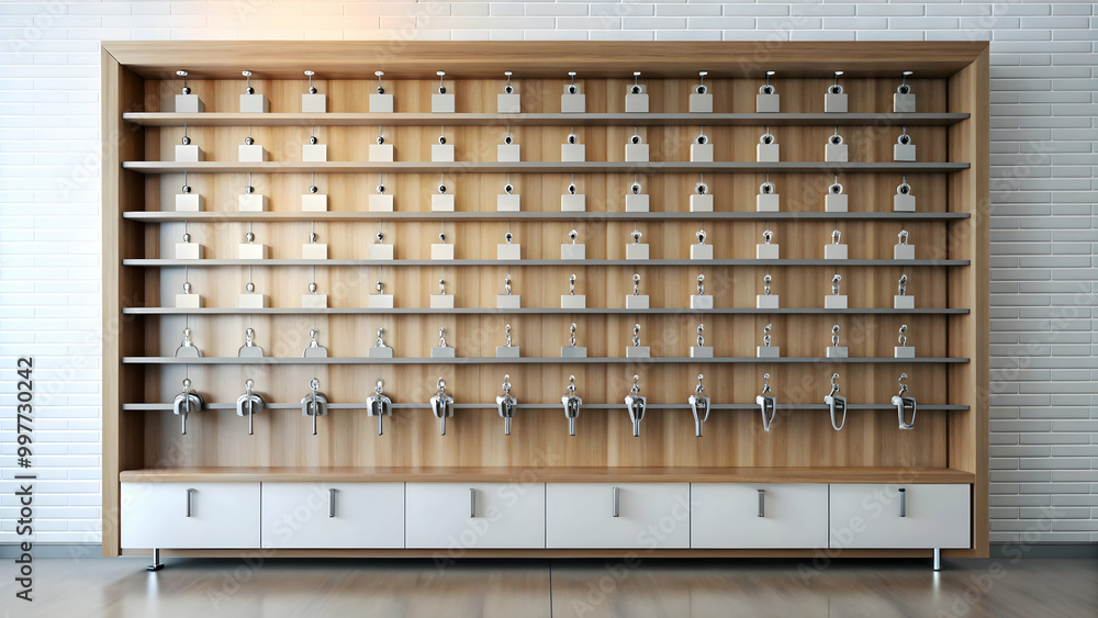 Empty hotel reception room key shelves rack with numbered slots on white background , hotel, motel, accommodation, keys, reception Empty hotel reception room key shelves rack with numbered slots on white background , hotel, motel, accommodation, keys, reception