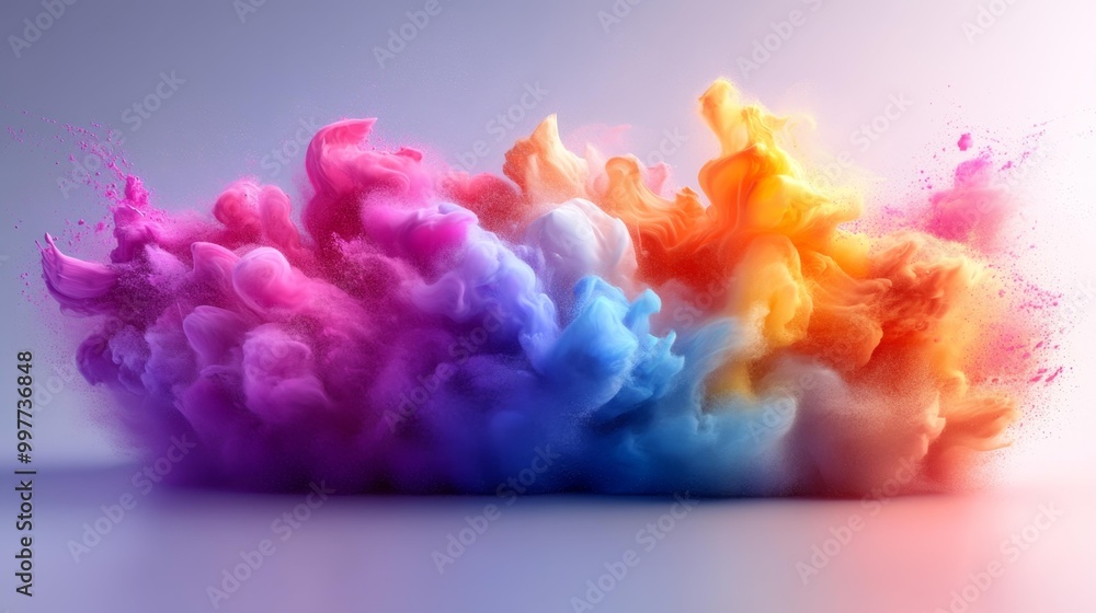 Fototapeta premium Abstract Color Explosion Generative AI