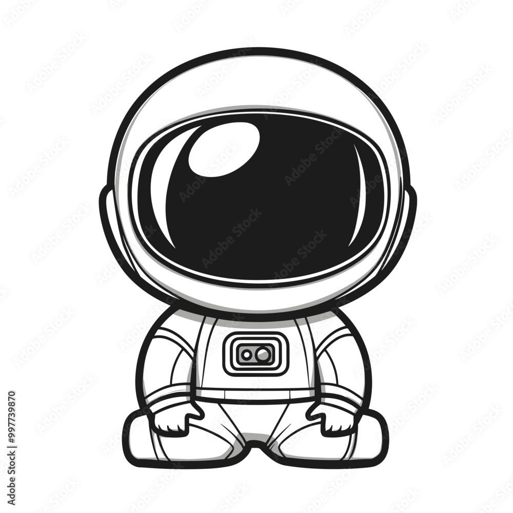 Fototapeta premium Coloring book for children, Astronaut