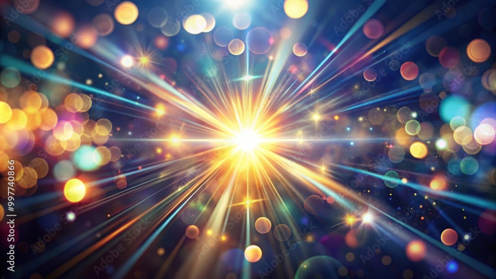 Blurred defocused rays of light with abstract lens flare on a dark background, blurred, defocused, rays Blurred defocused rays of light with abstract lens flare on a dark background, blurred, defocused, rays