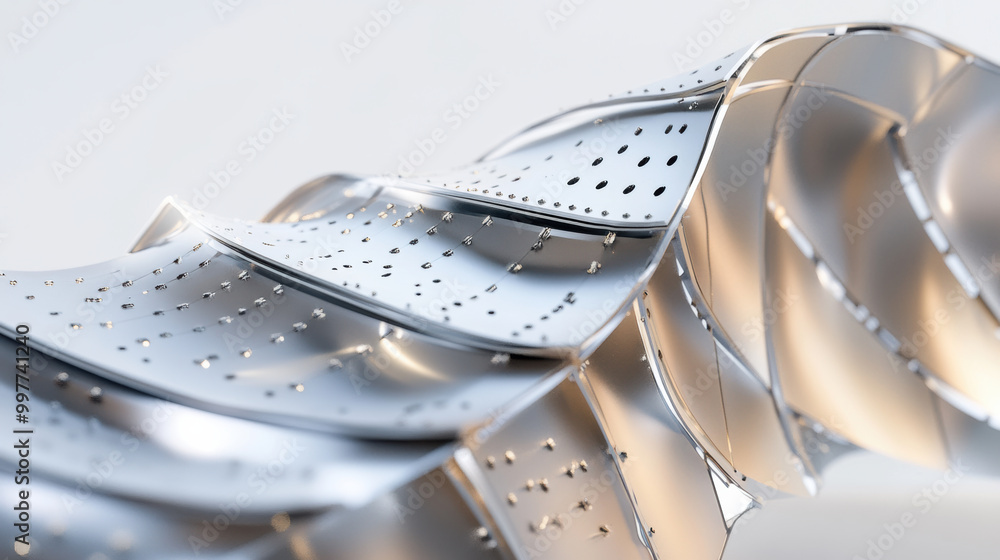 close up view of sleek, metallic sculpture showcasing intricate patterns and smooth curves, reflecting light beautifully. design emphasizes modern artistry and craftsmanship close up view of sleek, metallic sculpture showcasing intricate patterns and smooth curves, reflecting light beautifully. design emphasizes modern artistry and craftsmanship