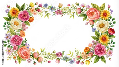 Floral and flower frame divider , flowers, floral, frame, divider, decoration, design, botanical, ornate, elegant