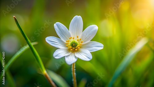 Wildflower with small white petals and yellow center, wildflower, daisy fleabane, nature, bloom, plant, botanical, close-up, garden