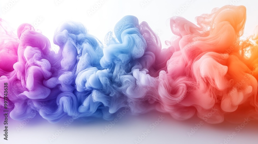 Fototapeta premium Colorful Abstract Ink Cloud in Water Generative AI