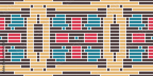 Motifs Arabic Pattern Wallpaperfolk Embroidery, Aztec Geometric Ornament Print. Design for Carpet, Wallpaper, Clothing, Wrapping, Fabric