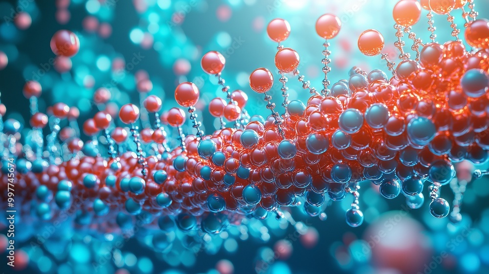Artistic representation of a biological membrane showing lipid bilayer and embedded proteins. Artistic representation of a biological membrane showing lipid bilayer and embedded proteins.