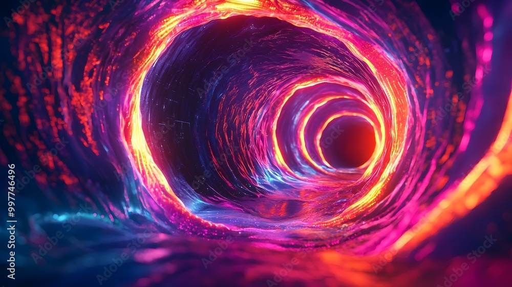 Colorful Abstract Swirl with Circles and Fractal Patterns Colorful Abstract Swirl with Circles and Fractal Patterns