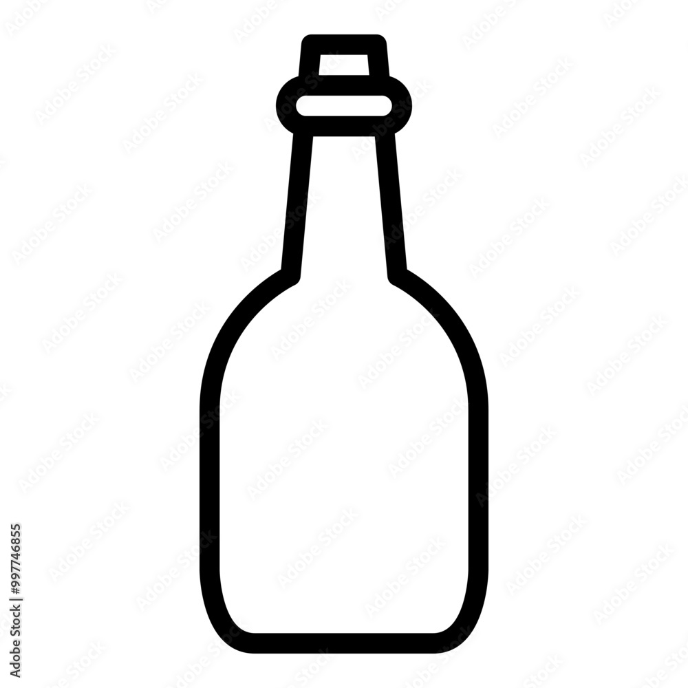Bottle icon outline style. Simple packaging vector symbol illustration. Bottle icon outline style. Simple packaging vector symbol illustration.