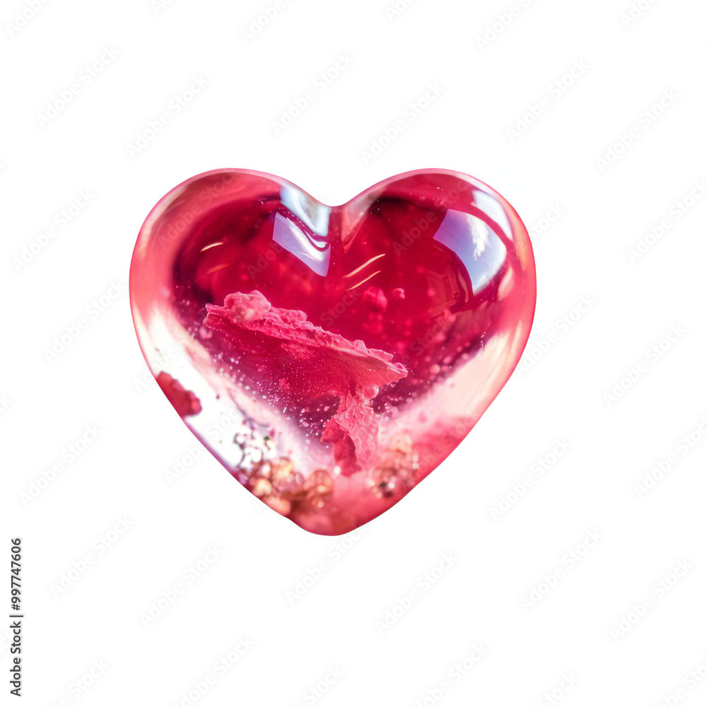Beautiful pink heart, transparent Beautiful pink heart, transparent