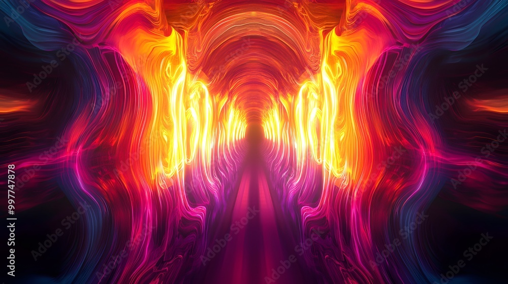 Abstract 3D render of glowing lines in a blue, electric-themed background with a fluid, wave-like texture and dynamic energy Abstract 3D render of glowing lines in a blue, electric-themed background with a fluid, wave-like texture and dynamic energy