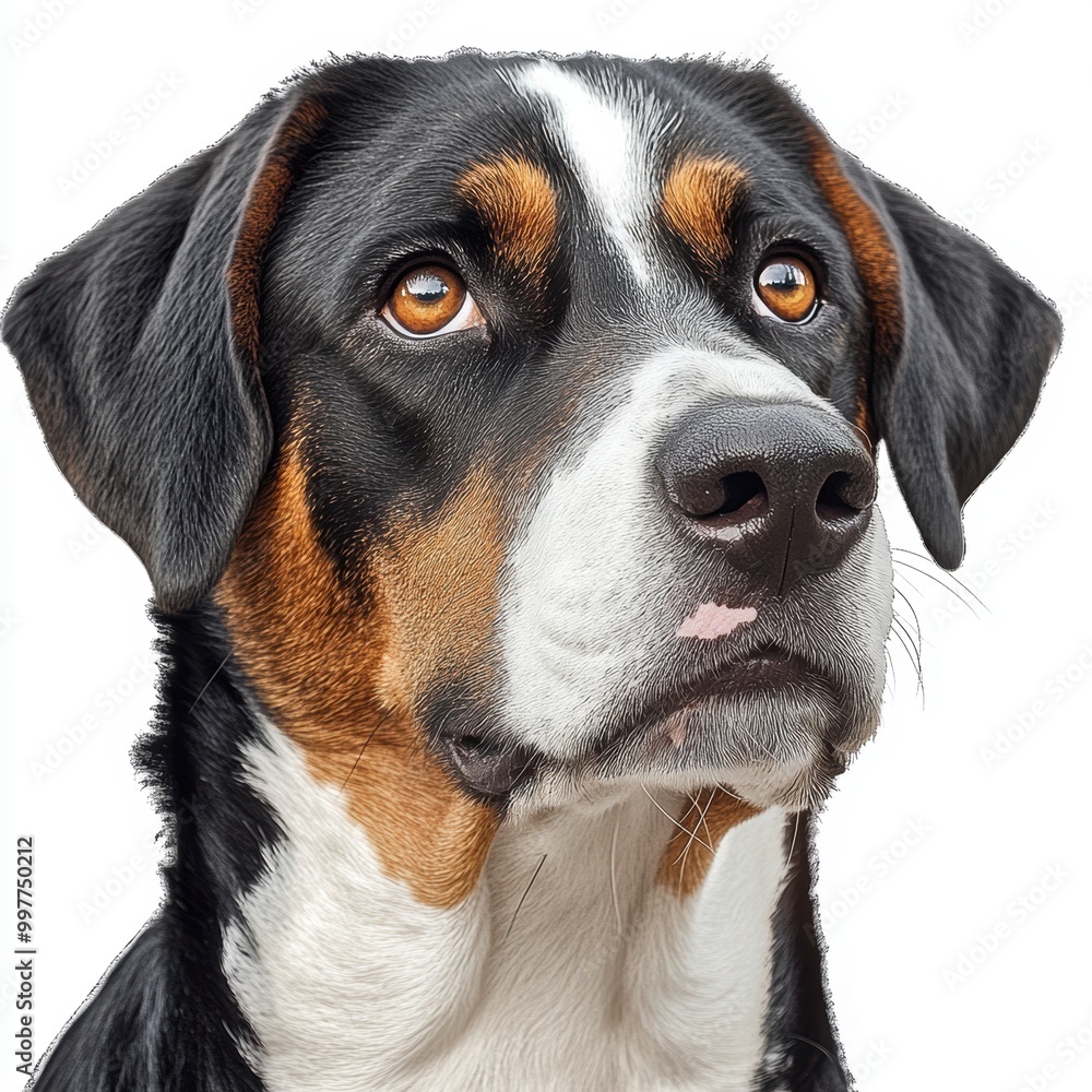 Bernese Mountain Dog Portrait. Bernese Mountain Dog Portrait.