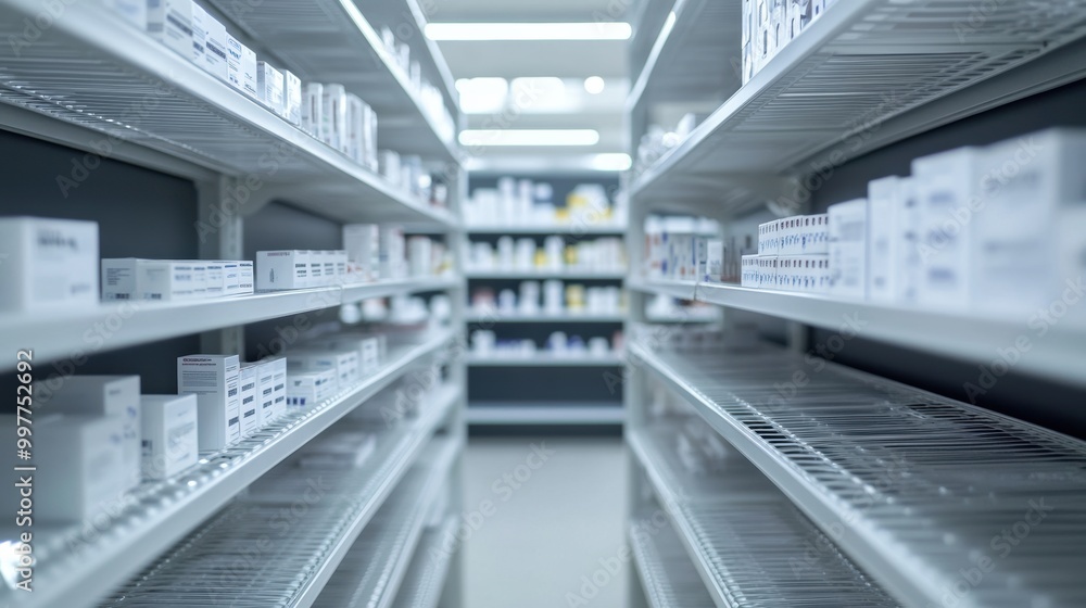 Obraz premium Pharmacy Shelves.