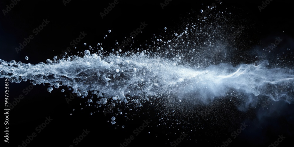 Water spray mist creating a dramatic effect on a black background , mist, water, spray, dust, dark, background, isolated Water spray mist creating a dramatic effect on a black background , mist, water, spray, dust, dark, background, isolated