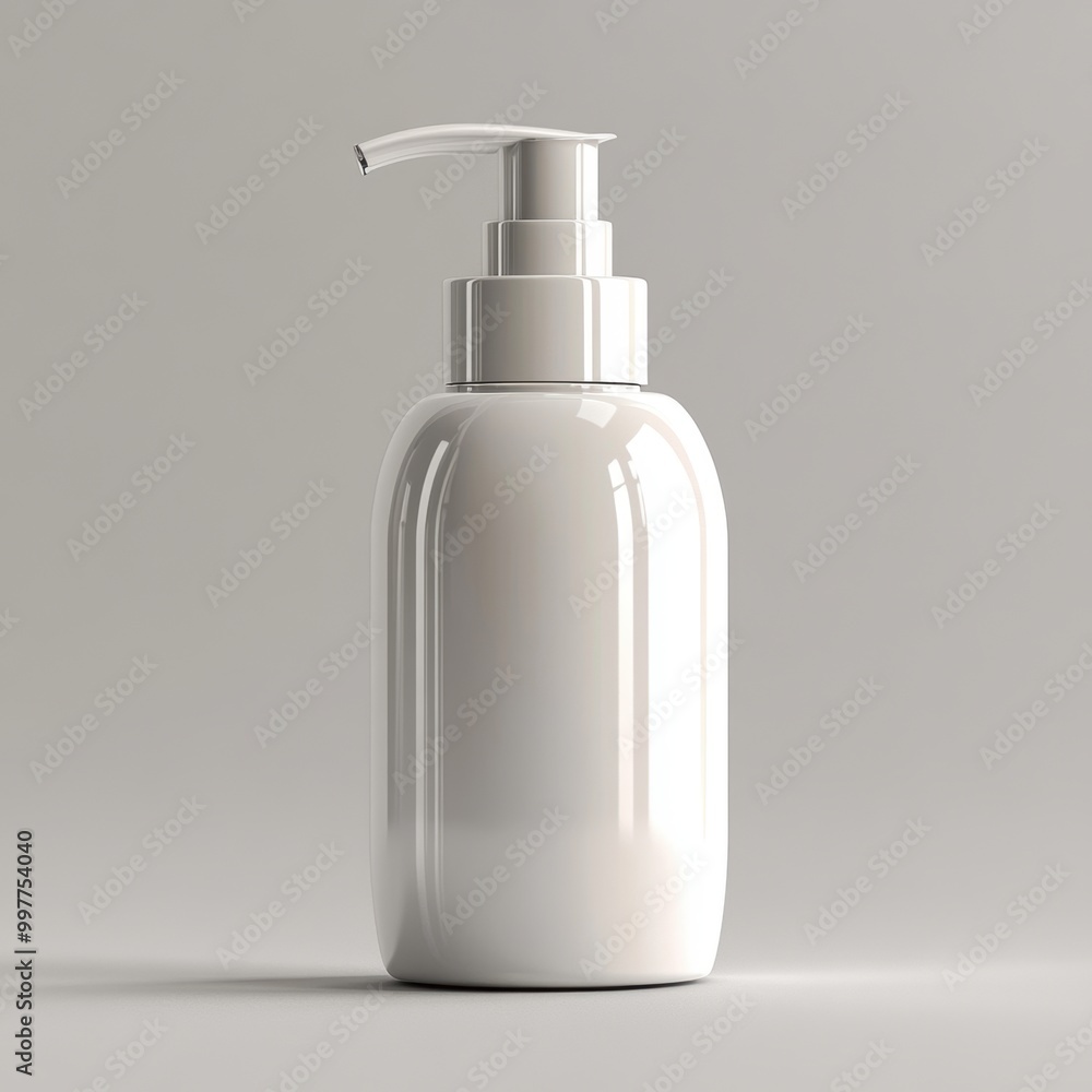White Pump Bottle Mockup. White Pump Bottle Mockup.