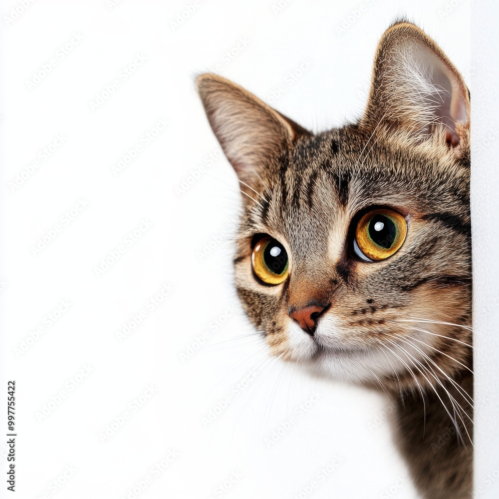 Curious Cat Peeking. Curious Cat Peeking.