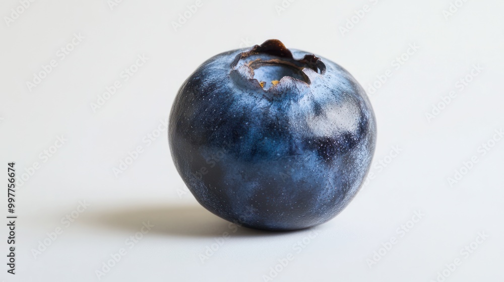 Single Blueberry on White Background Single Blueberry on White Background