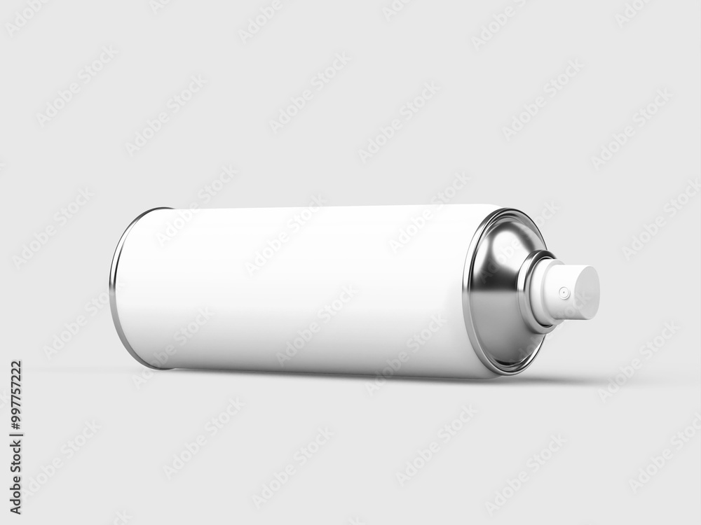 Blank Aluminium Spray Can Mockup 3D Rendering Blank Aluminium Spray Can Mockup 3D Rendering