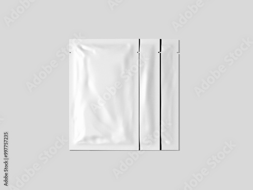 Obraz na płótnie Blank Foil Sachet 3D Render Mockup