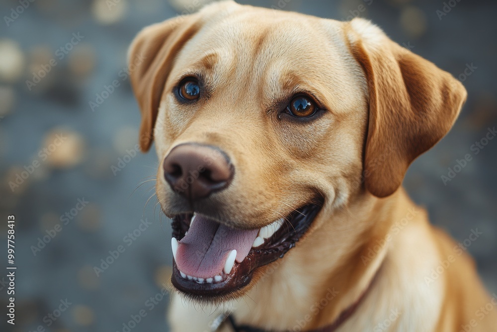 Happy Labrador Retriever. Happy Labrador Retriever.