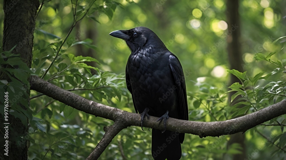 Calling common raven (Corvus corax) Calling common raven (Corvus corax)
