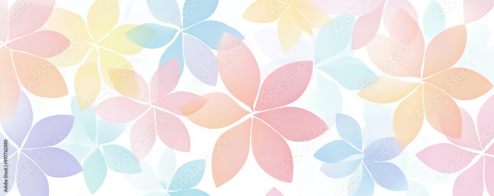 Blossoming Pastel Barrier - Seamless Floral Pattern for Design and Decor Blossoming Pastel Barrier - Seamless Floral Pattern for Design and Decor