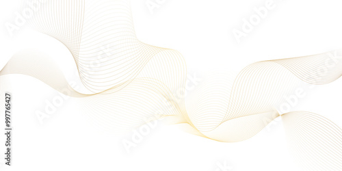 abstract wavy background.Abstract golden color lines, waves.Smooth wave abstract vector background layout design. Vector illustration. Design template for cover, business ,postcard certificate.	