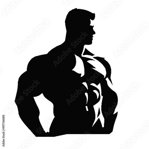 Muscular Arms Silhouette Vector Transparent Background