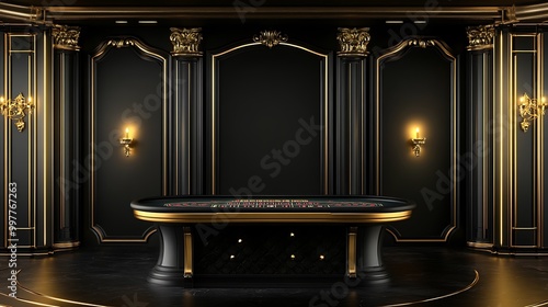 Black and Gold Casino Interior