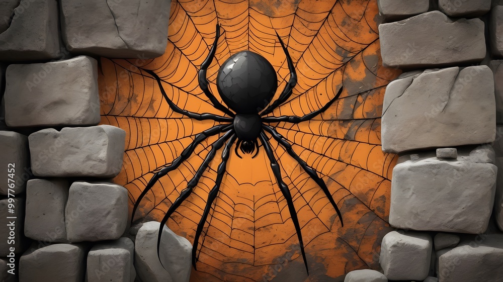 Black widow spider isolated on white background, halloween illustration, creepy vector Black widow spider isolated on white background, halloween illustration, creepy vector