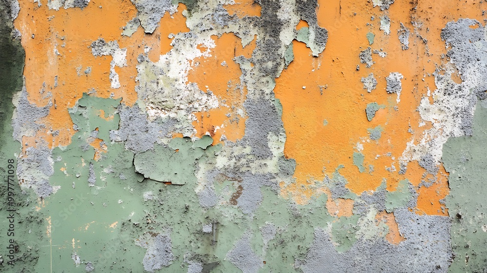 Abstract Concrete Wall with Peeling Paint Abstract Concrete Wall with Peeling Paint