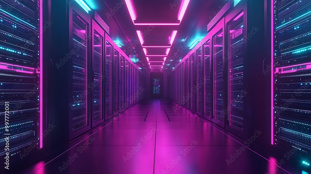 Digital Server Room Interior Digital Server Room Interior