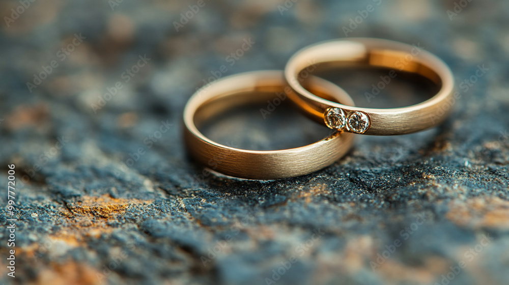 close-up shot of two gold wedding rings resting on textured fabric, symbolizing eternal love, commitment, and the sacred bond of marriage, highlighting the timeless significance of union close-up shot of two gold wedding rings resting on textured fabric, symbolizing eternal love, commitment, and the sacred bond of marriage, highlighting the timeless significance of union