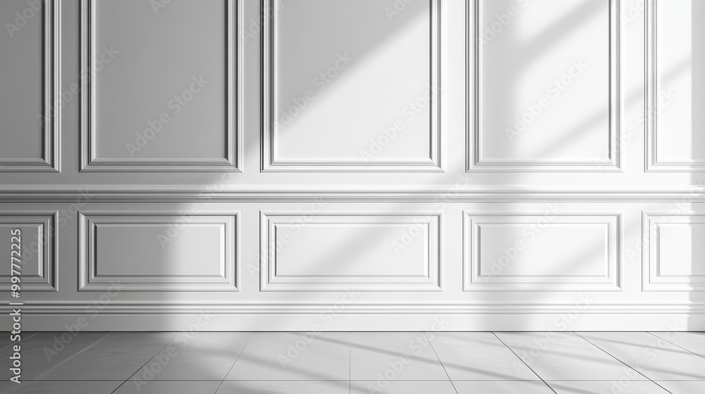 High-detailed molding board in white, minimalist aesthetic, precise shadow work, smooth texture, vector art, clean background, photorealistic rendering for architectural visualization High-detailed molding board in white, minimalist aesthetic, precise shadow work, smooth texture, vector art, clean background, photorealistic rendering for architectural visualization