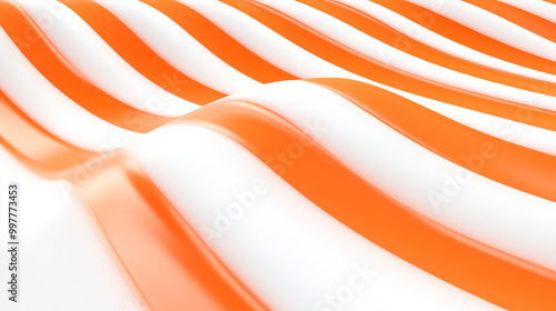 vibrant image features a mesmerizing pattern of undulating orange and white stripes