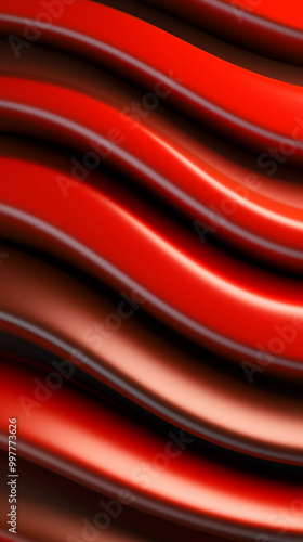 captivating image features a series of flowing, red waves that create a mesmerizing and dynamic composition.