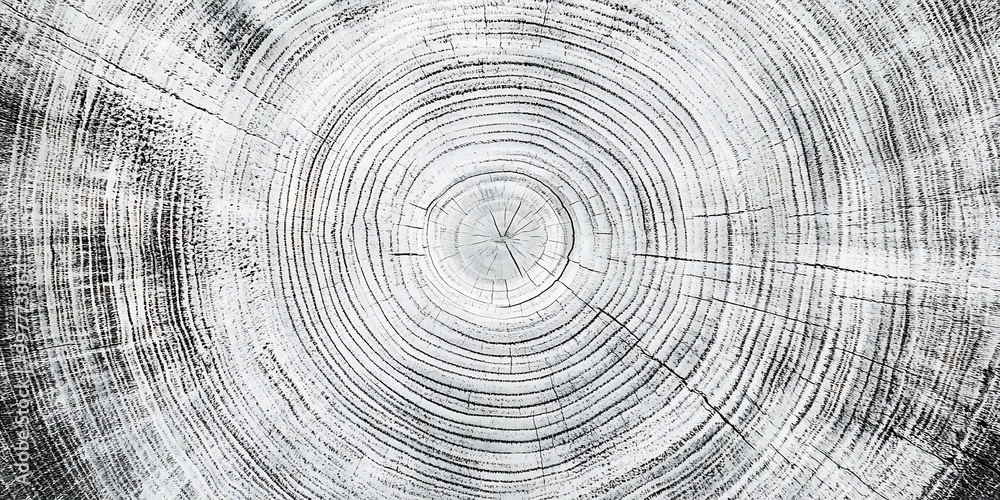 ภาพประกอบสต็อก Close-up of a tree ring pattern showcasing growth lines ...