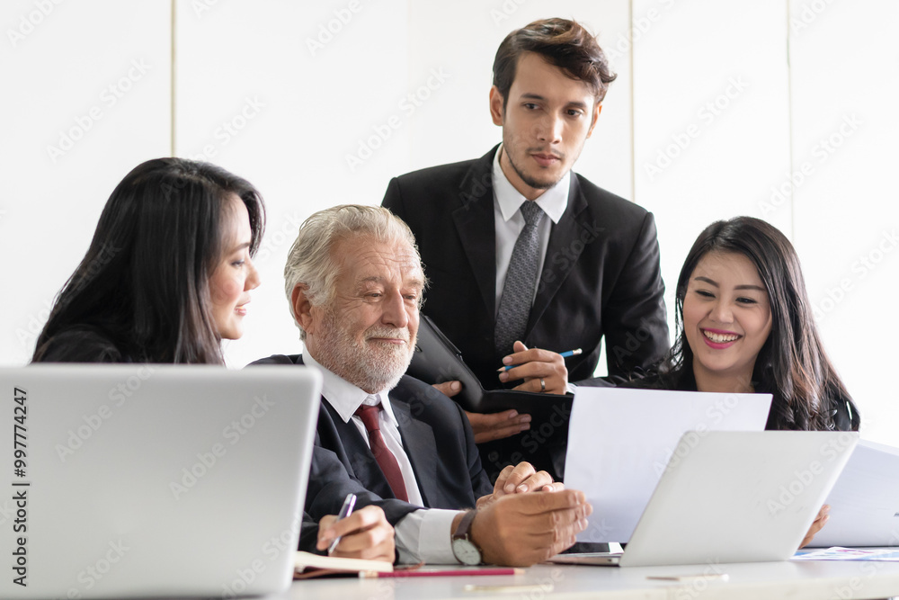 Group of young office worker talking in the meeting. Group of young office worker talking in the meeting.