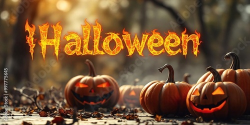 halloween text logo